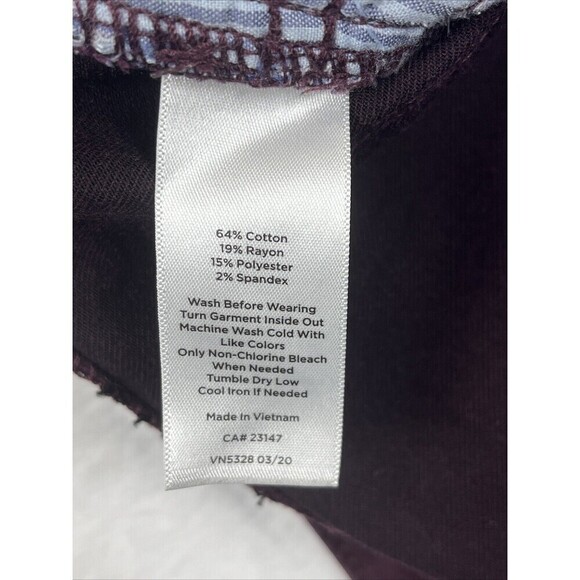 Talbots Flawless High-Waist Jegging Ankle Jeans Maroon Size 6 - Picture 5 of 7